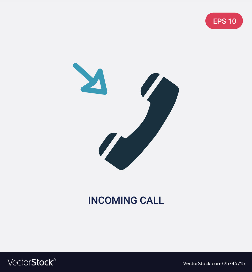 Two color incoming call icon from message concept Vector Image