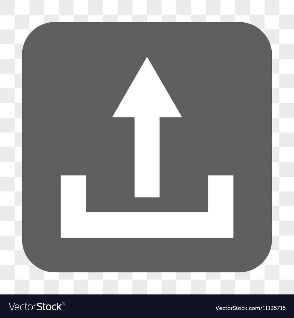 Upload rounded square button