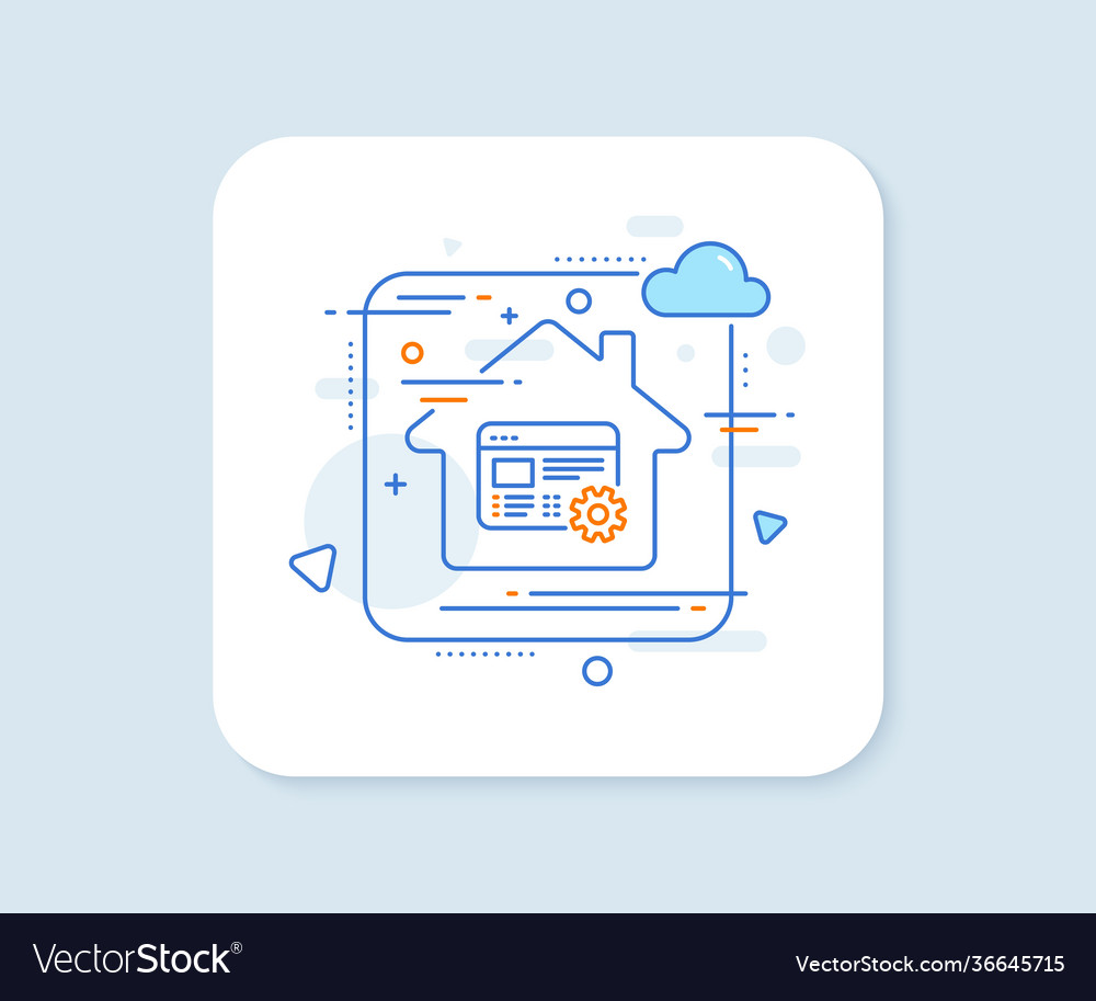 Web settings line icon engineering cogwheel tool vector image Web settings line icon engineering cogwheel tool