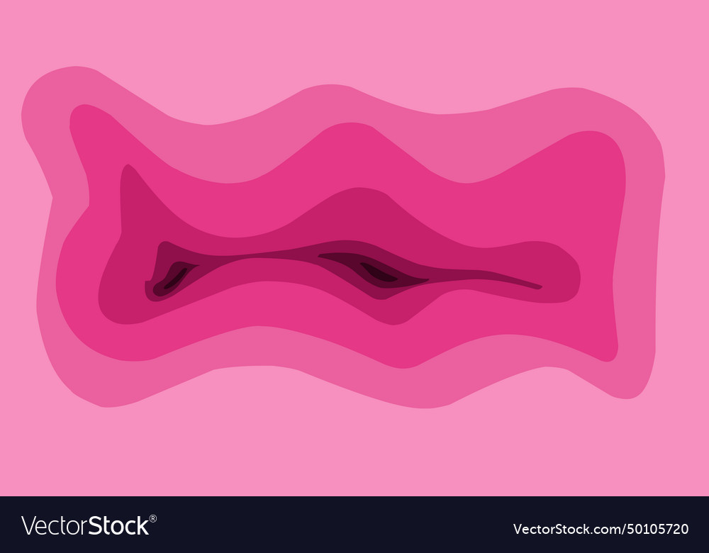 Abstract background of a pink wave layer shape