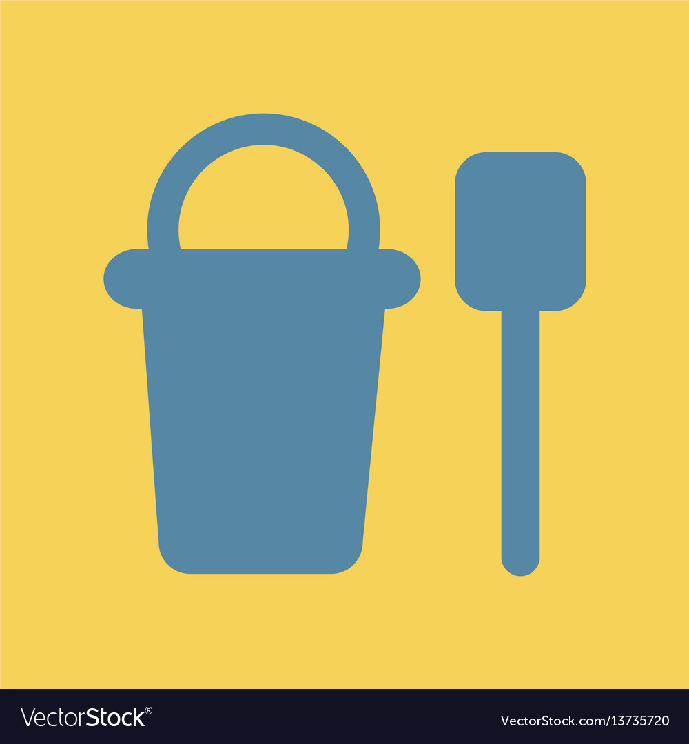 Bucket shovel Royalty Free Vector Image VectorStock