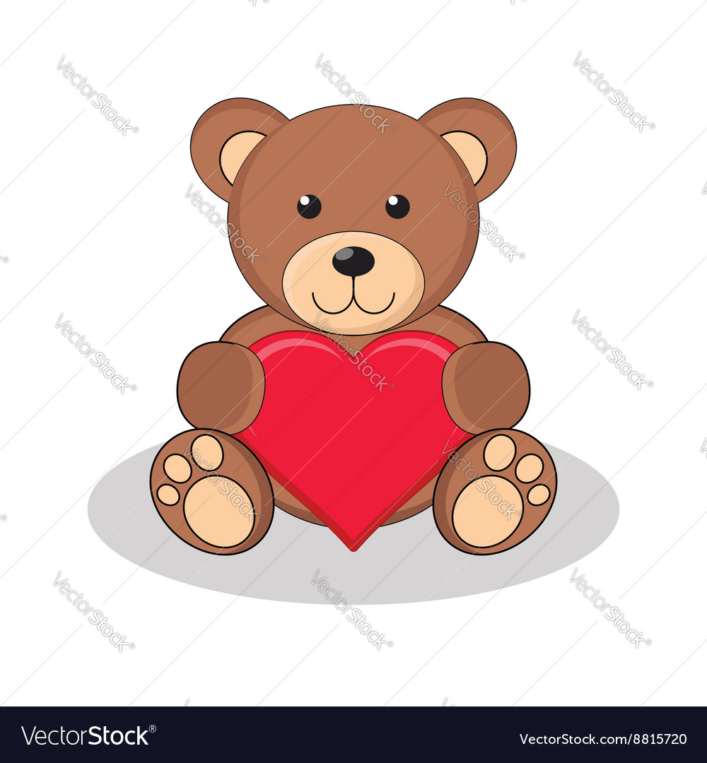 teddy holding a heart