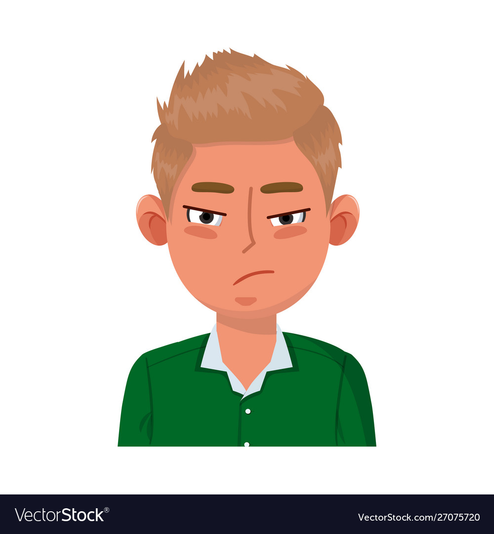 Design guy and anger sign collection Royalty Free Vector