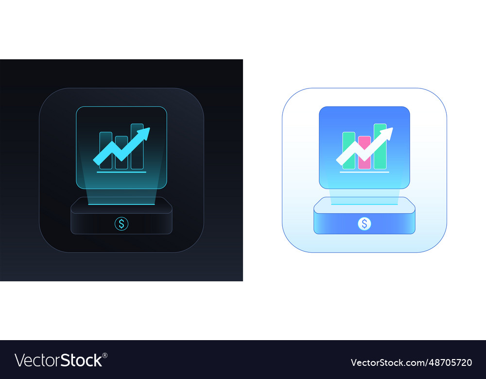 Finance analytics dashboard tool chart with bars vector image Finance analytics dashboard tool chart with bars