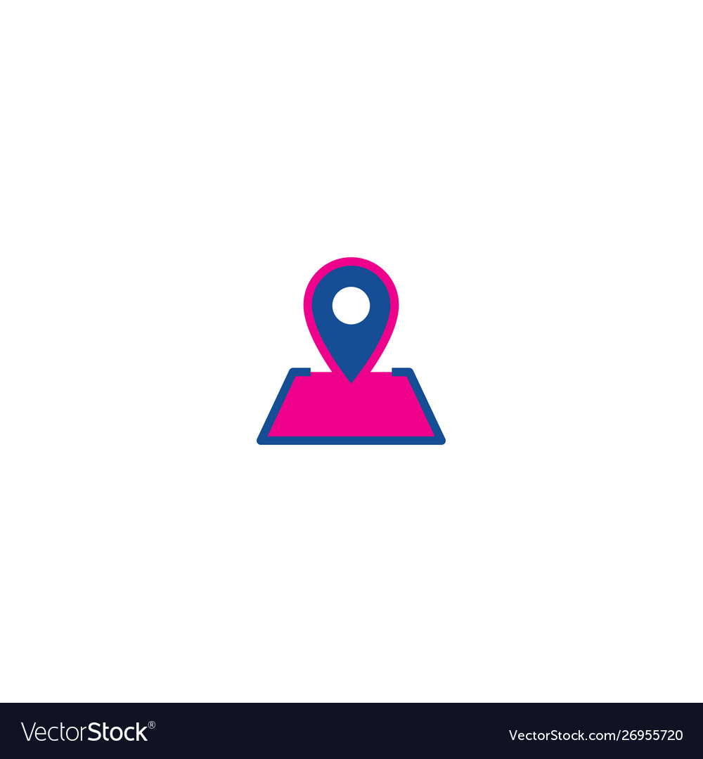 Gps color thin line icon for web vector image Gps color thin line icon for web