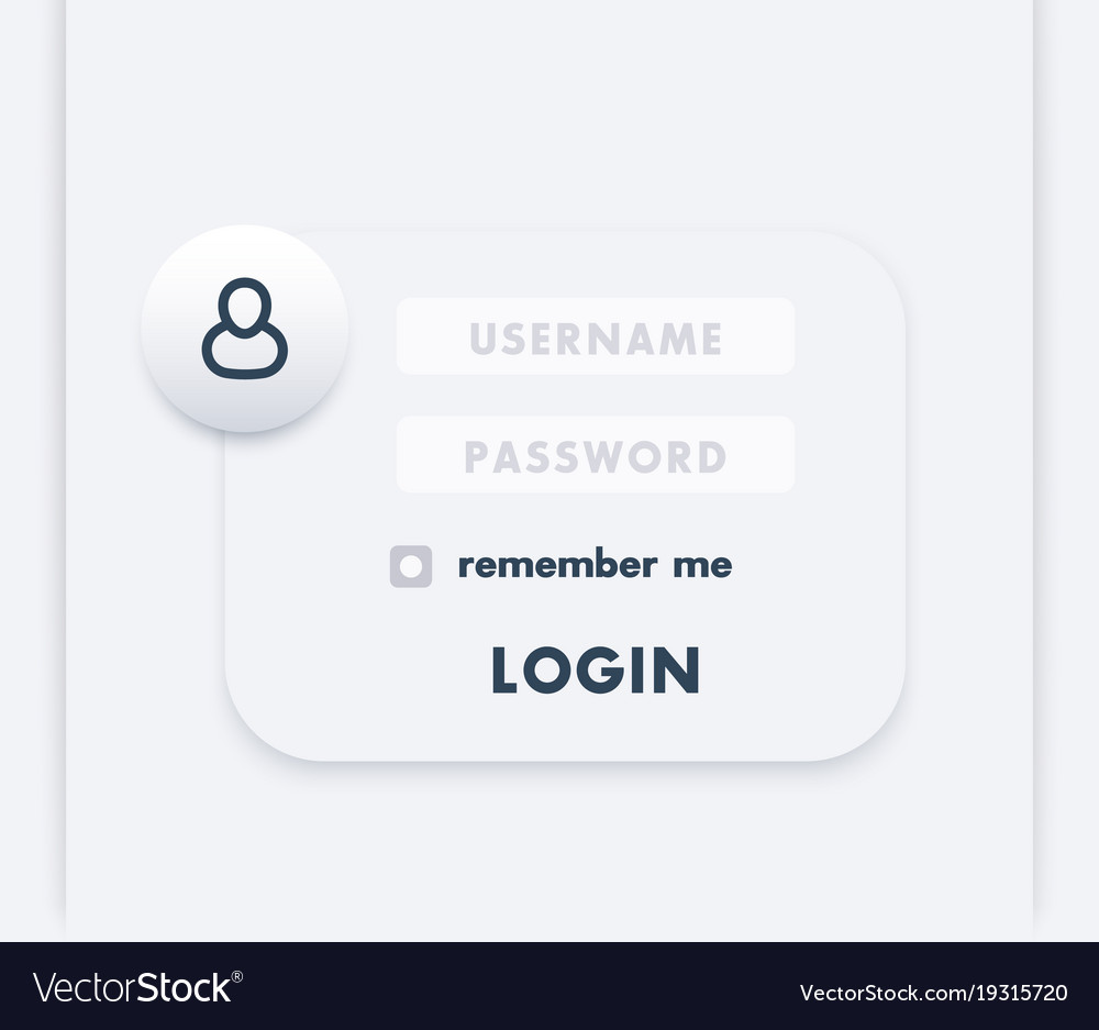 Login window design page template for website