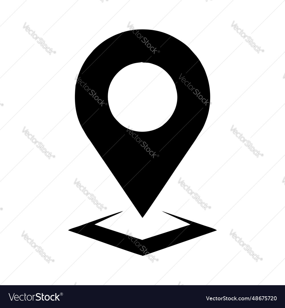 Map pointer icon location symbol flat design sty vector image Map pointer icon location symbol flat design sty