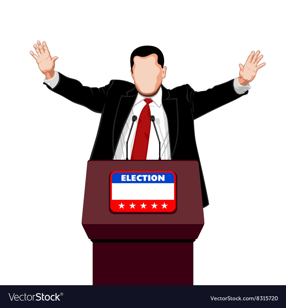 Politician greetings Royalty Free Vector Image