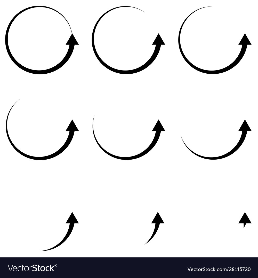 Set arrow pointer up icon circular vector image Set arrow pointer up icon circular