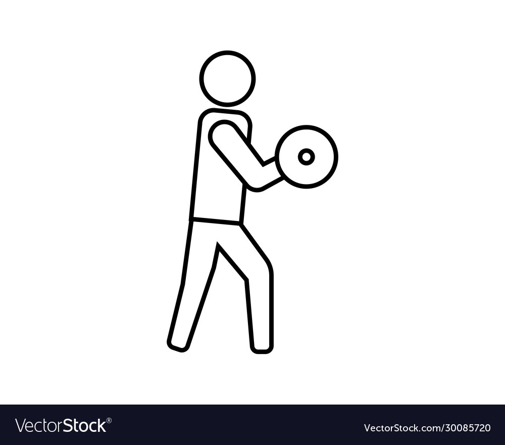 Simple and riveting biceps curl icon Vector Image Simple and riveting biceps curl icon