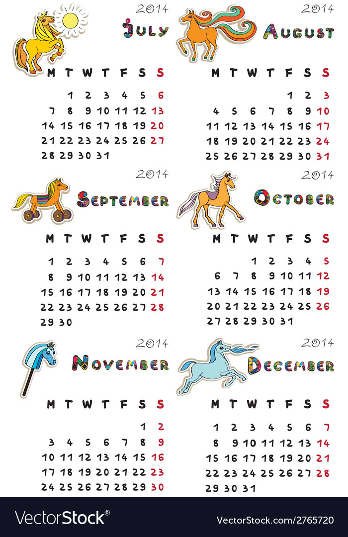 six months calendar 2014 six months calendar