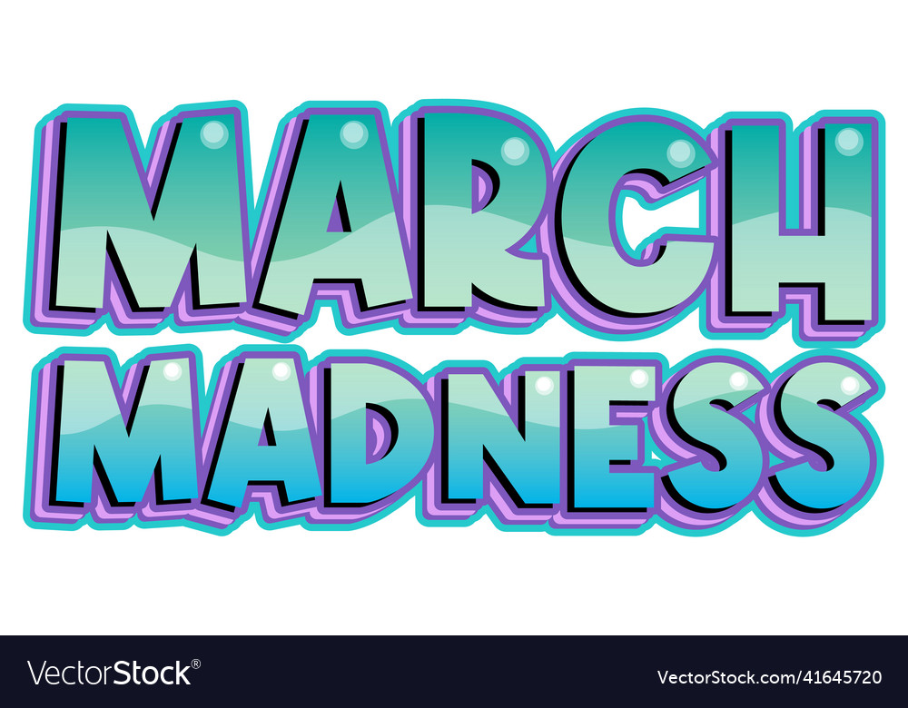 Word design for hello march Royalty Free Vector Image