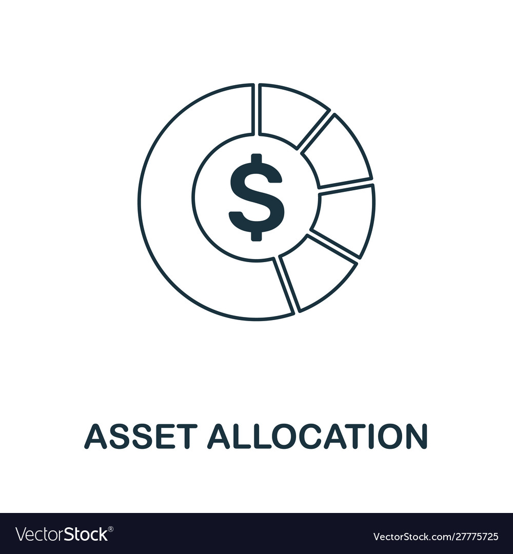 Asset Allocation Icon - Thin Line Style