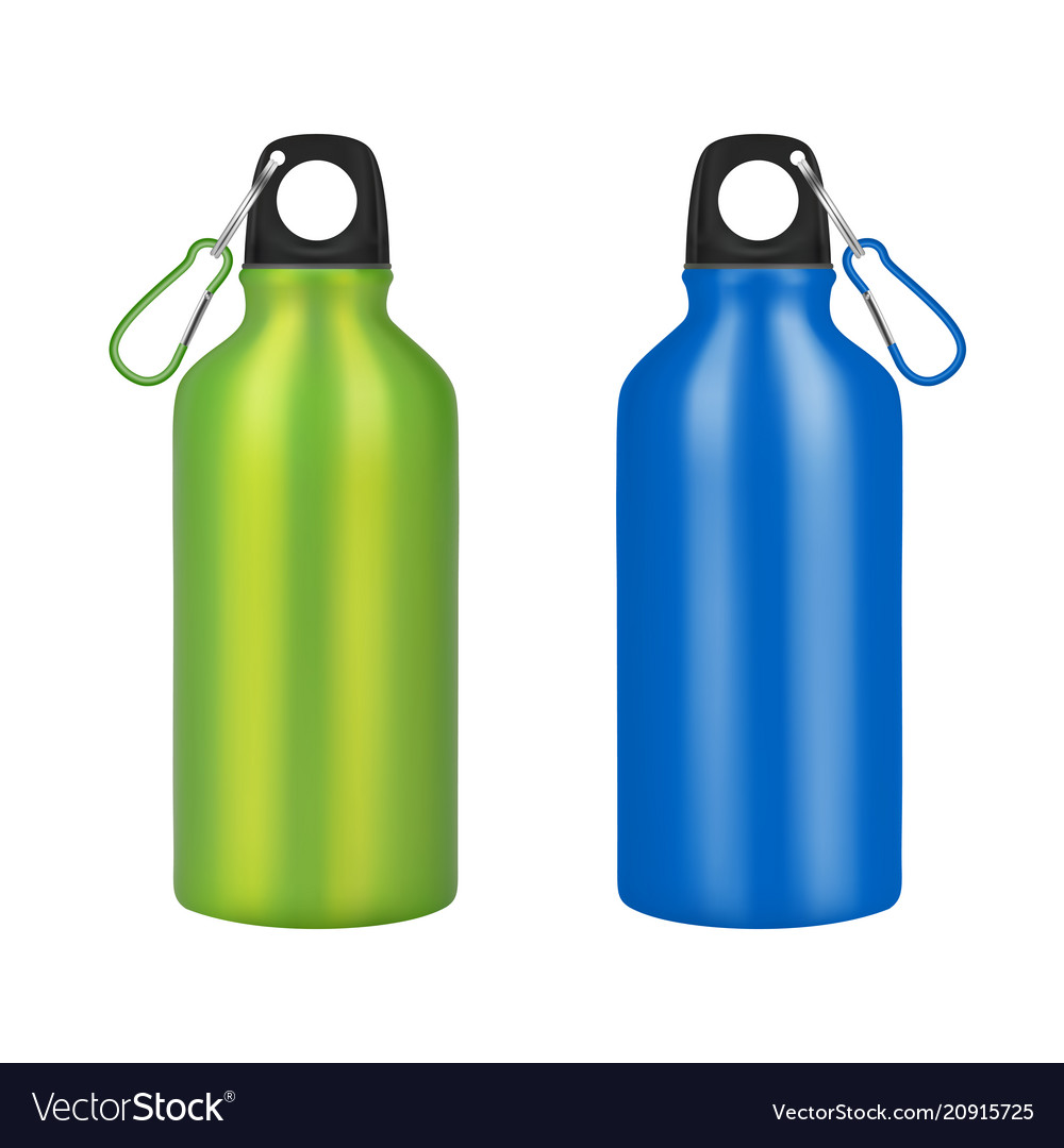 Bottle for drinking metal on a white background Vector Image