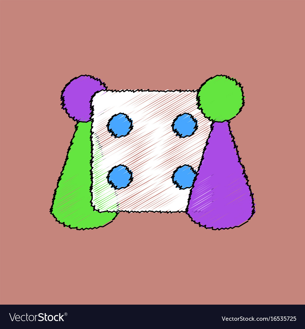 Flat shading style icon board game and dice