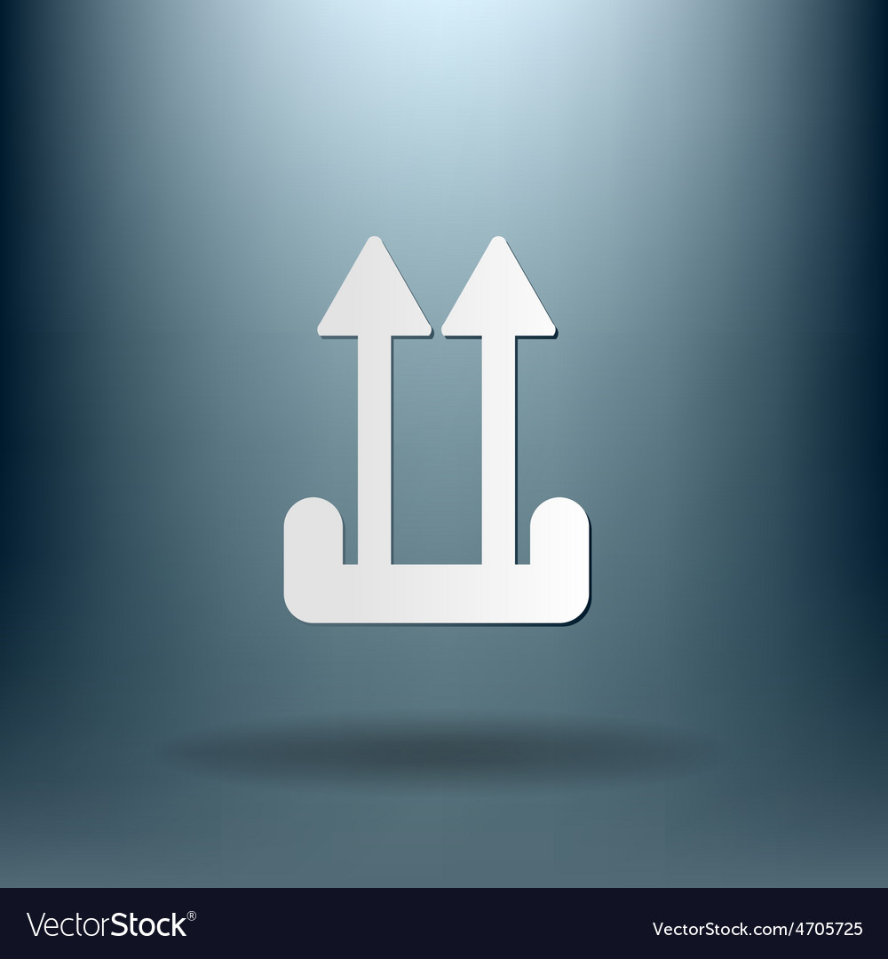 Fragile symbol arrow up logistic icon