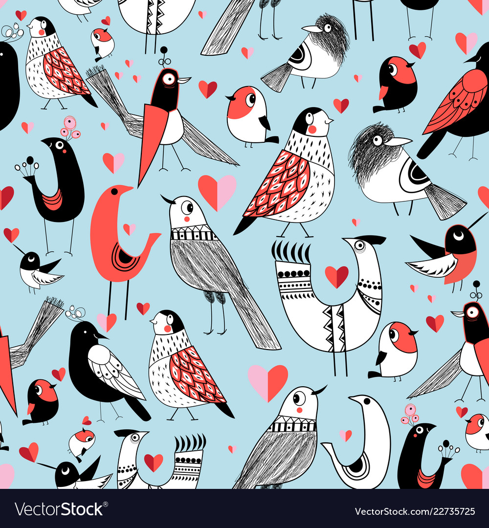 Graphic seamless pattern of funny pictures