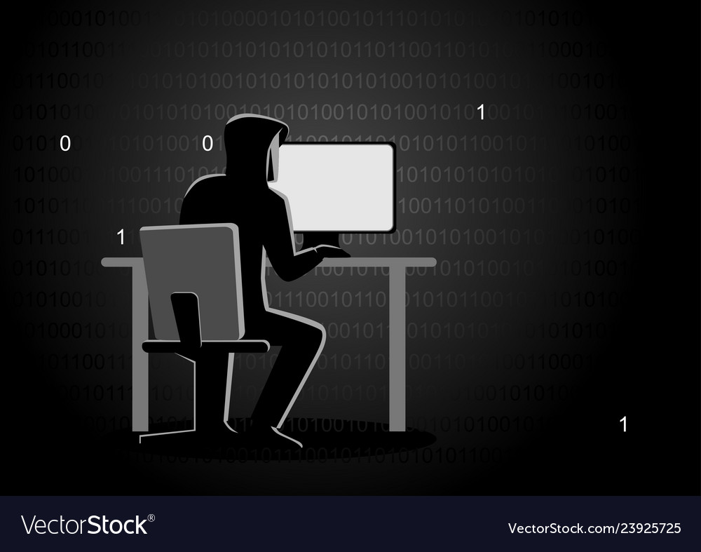 Hacker at Computer - Cybercrime Concept