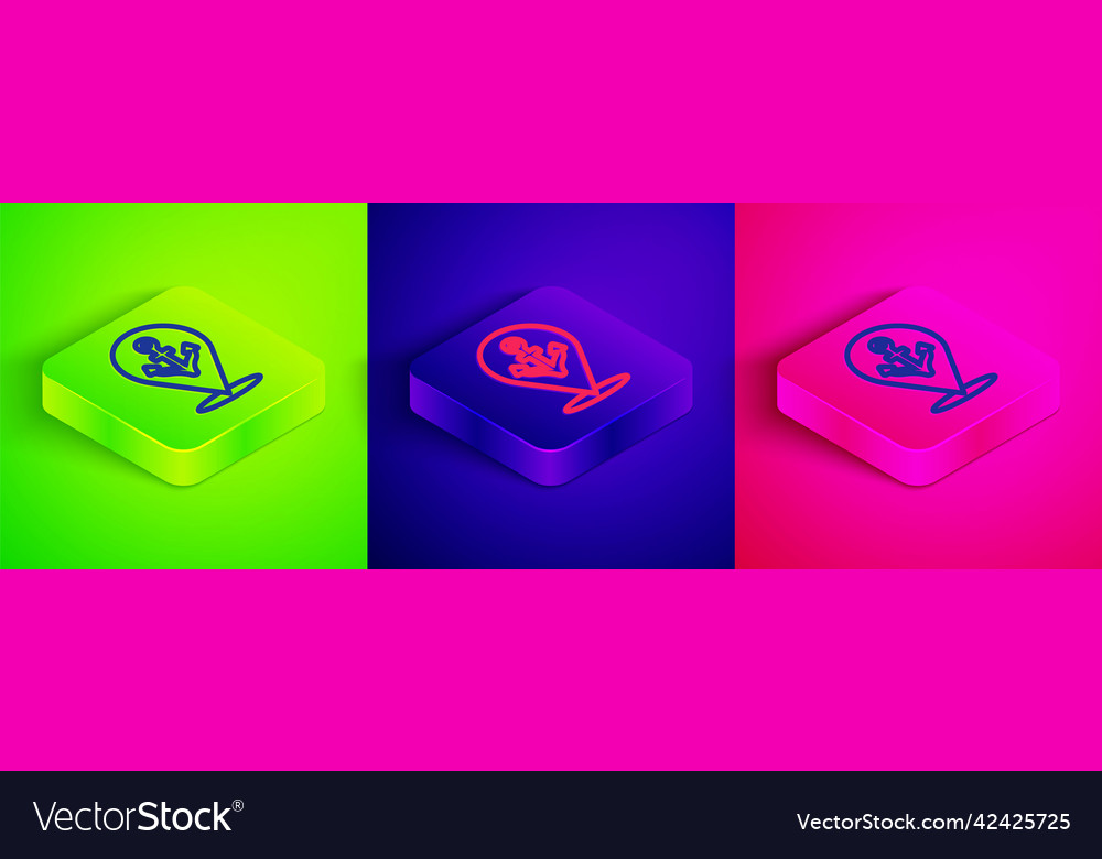 Isometrischer Linienplaner mit Ankersymbol vector image Isometrischer Linienplaner mit Ankersymbol