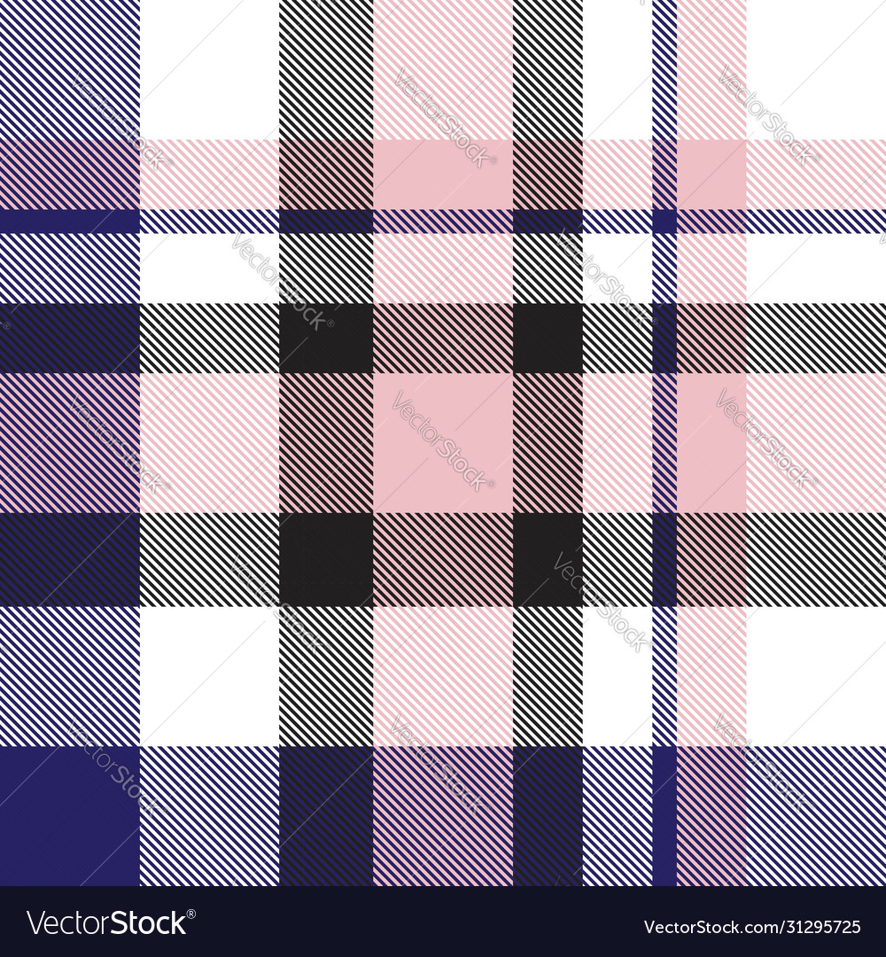 Pink and navy plaid tartan checkered seamless Vector Image