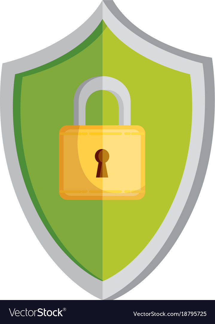 Shield with padlock security