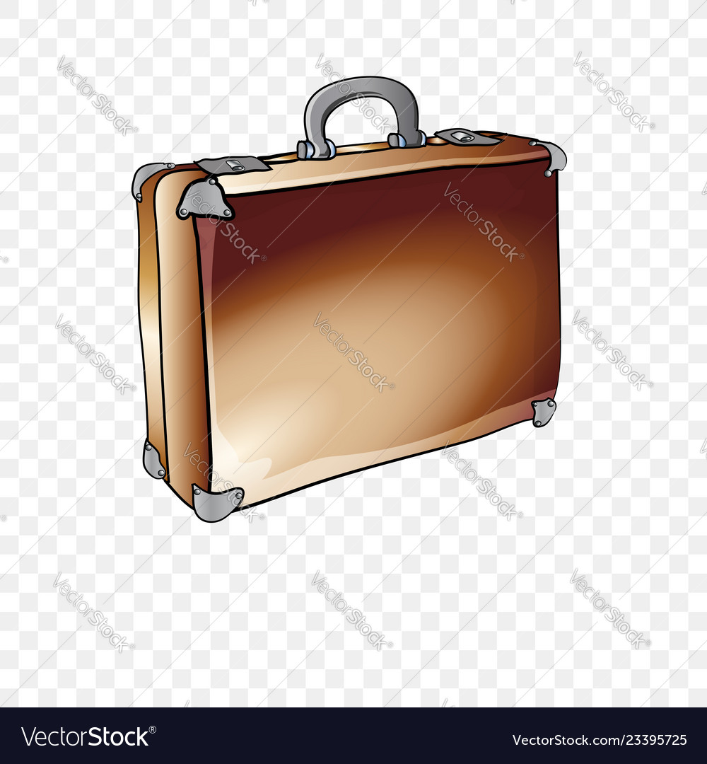 Vintage leather suitcase Royalty Free Vector Image