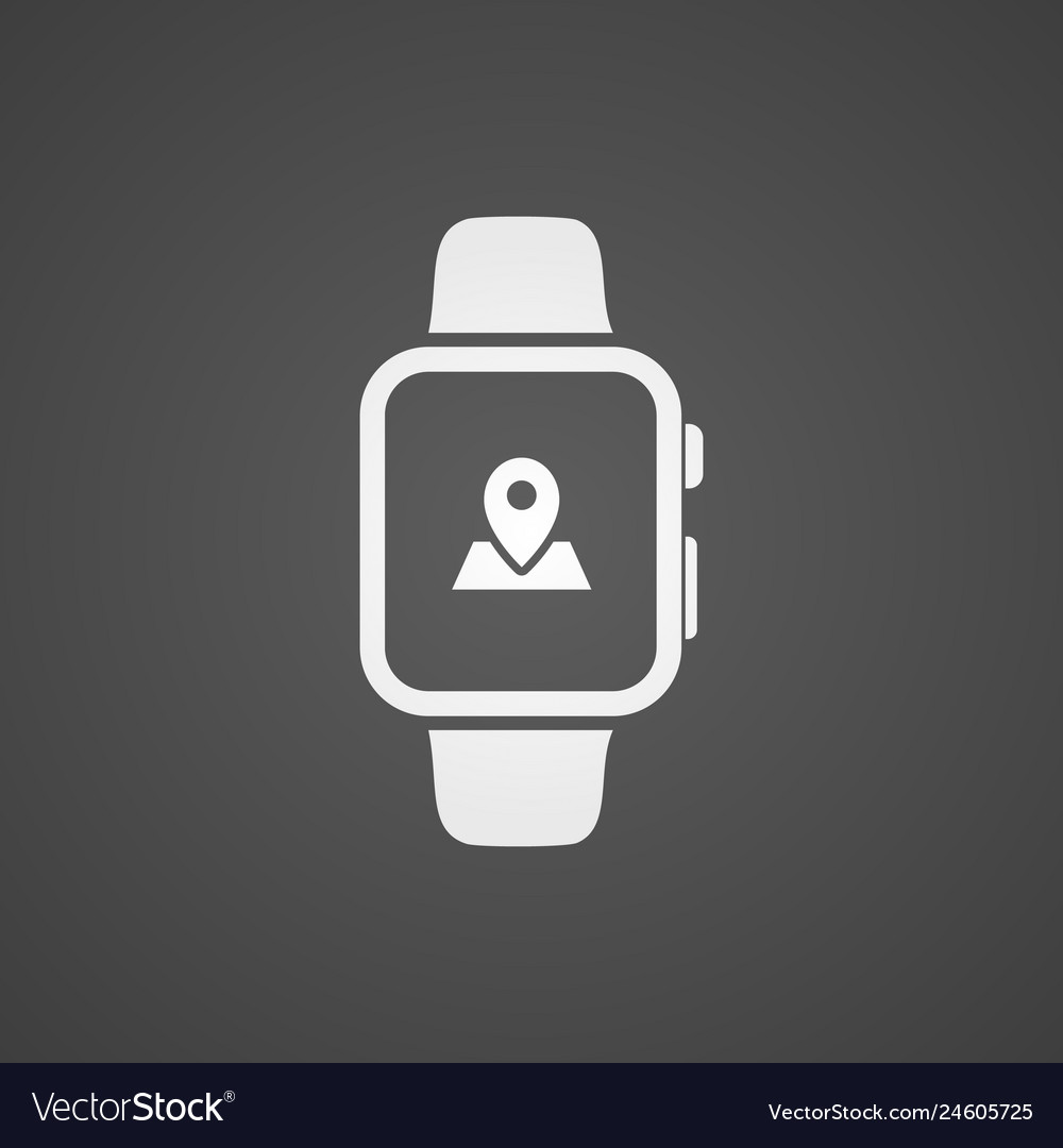 Smart watch with application icon on screen vector image Smart watch with application icon on screen