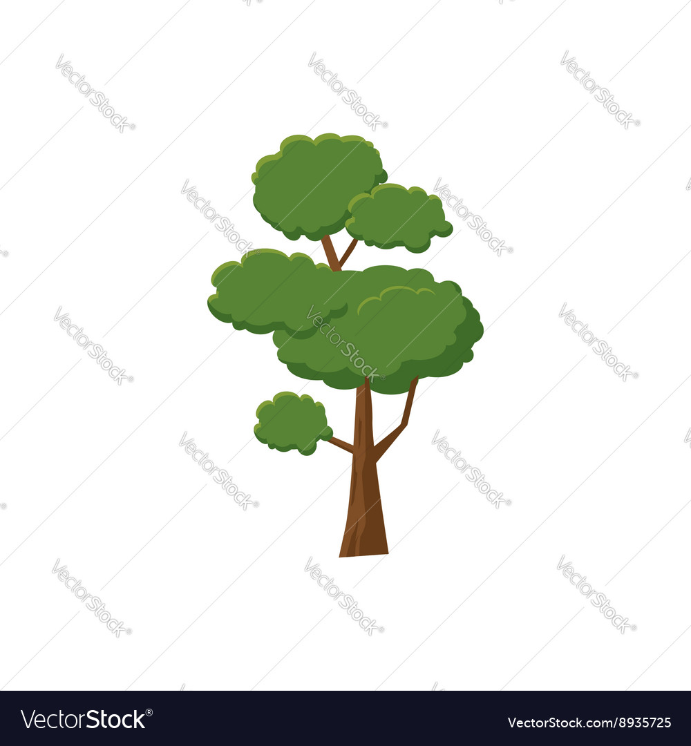 Spring tree icon cartoon style Royalty Free Vector Image