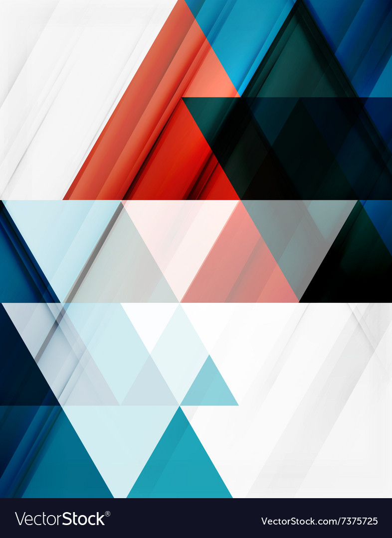 Transparent overlapping triangles on white
