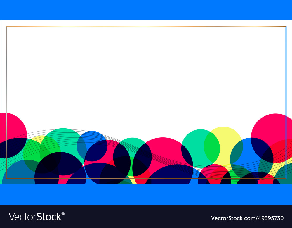 Abstract circle pattern colors with frame vector image Abstract circle pattern colors with frame
