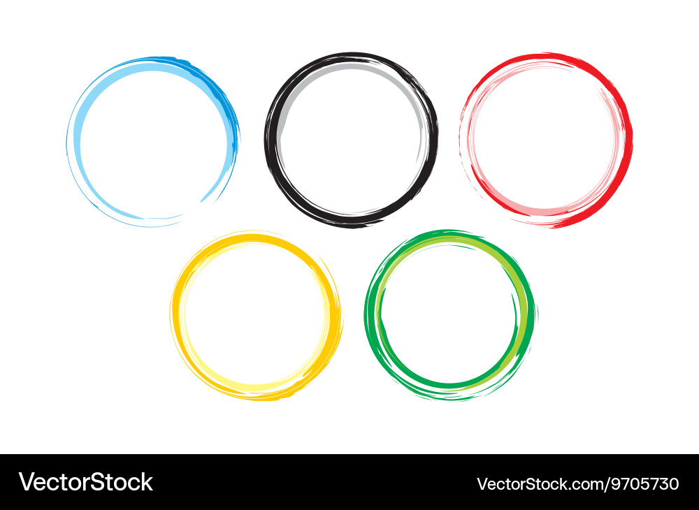 Abstract colorful rings Royalty Free Vector Image
