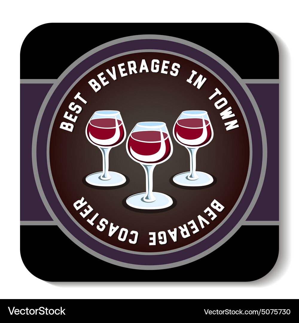 Beveragecoaster6 Royalty Free Vector Image - VectorStock