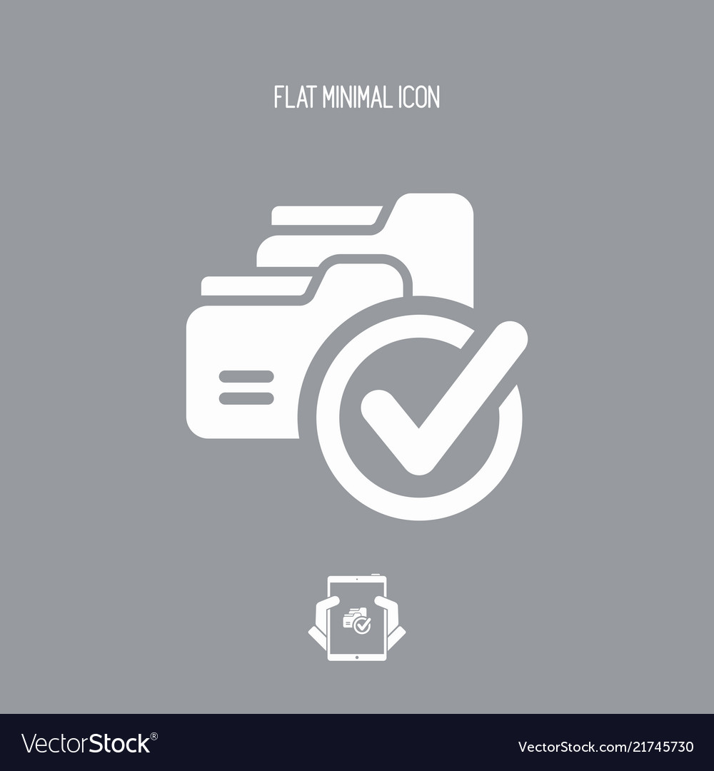 Check duplicate foleder - flat minimal icon