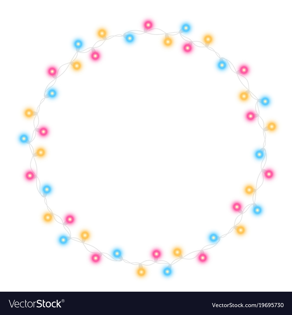 Christmas Tree Light String Garland Royalty Free Vector Light String Garland Royalty Free Vector