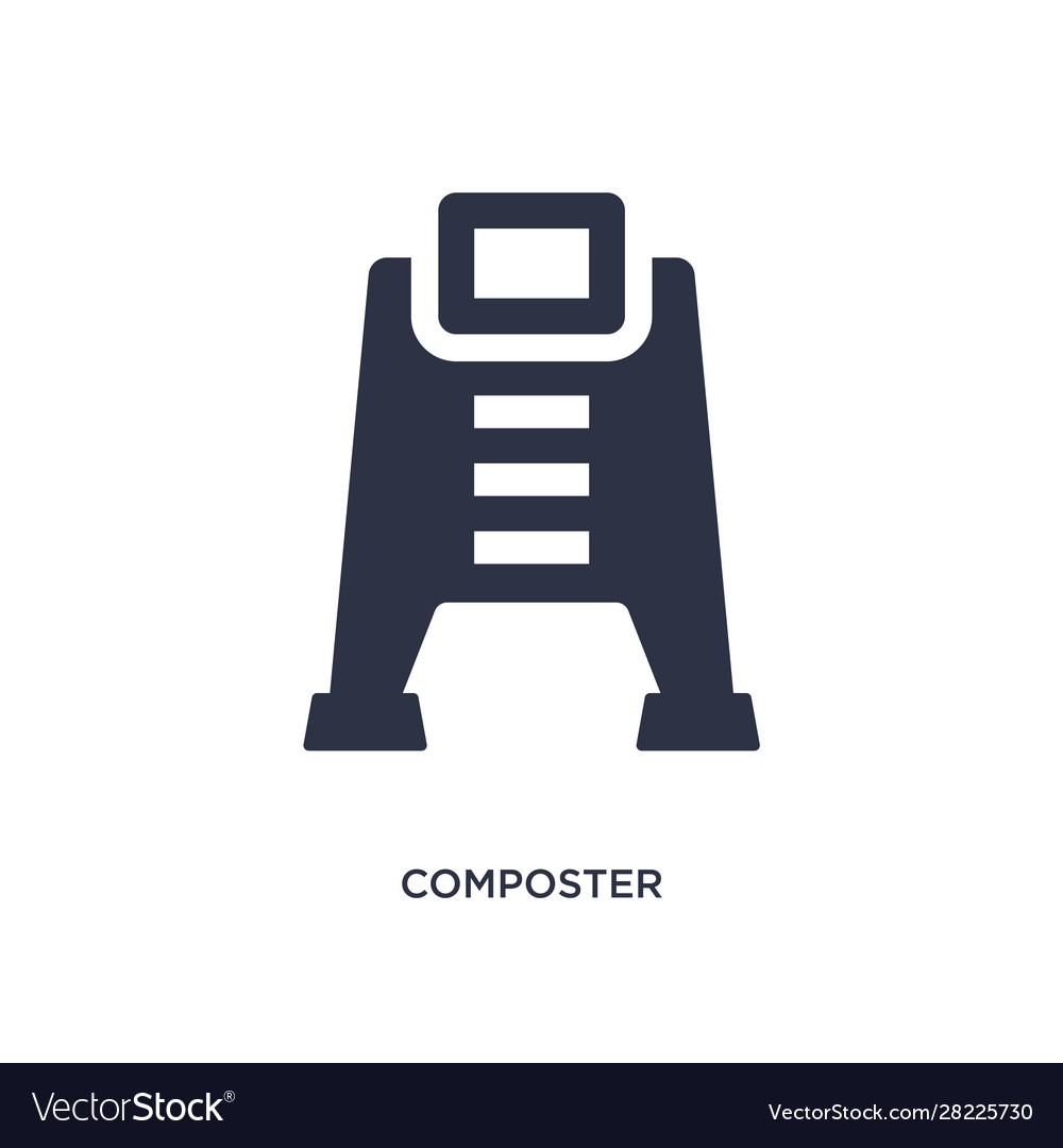 Composter icon on white background simple element vector image Composter icon on white background simple element