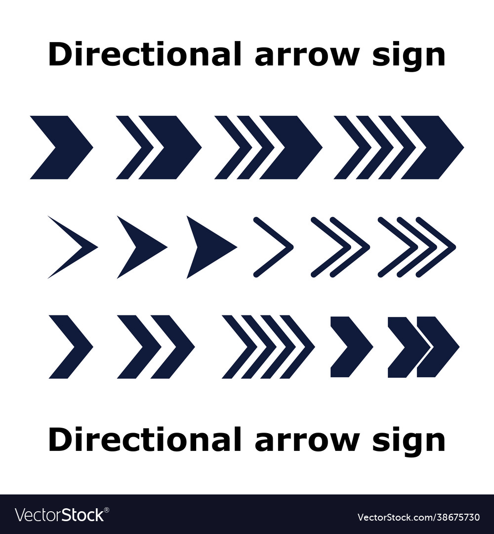 Flat design arrow icon set for navigation