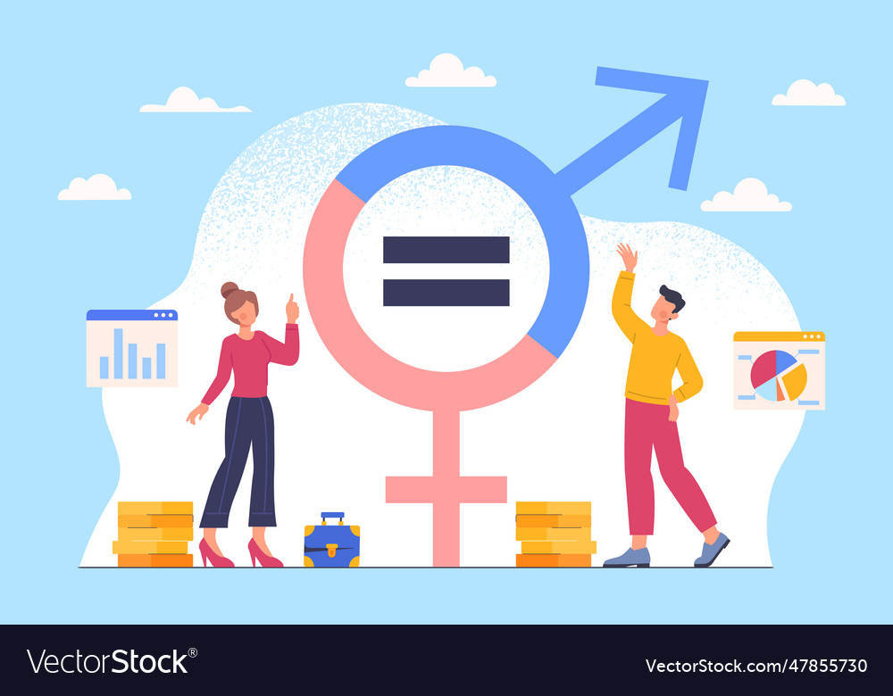 Gender equality concept Royalty Free Vector Image