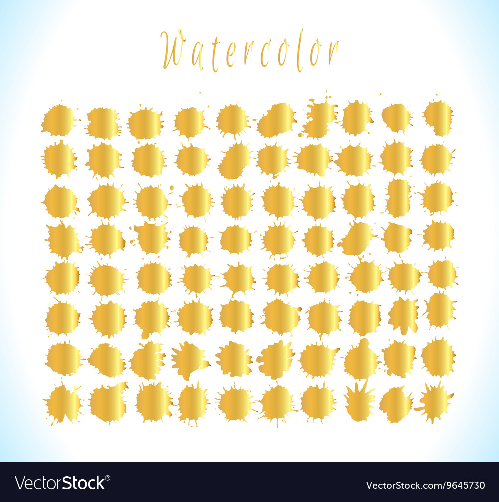 Gold Watercolor Splashes