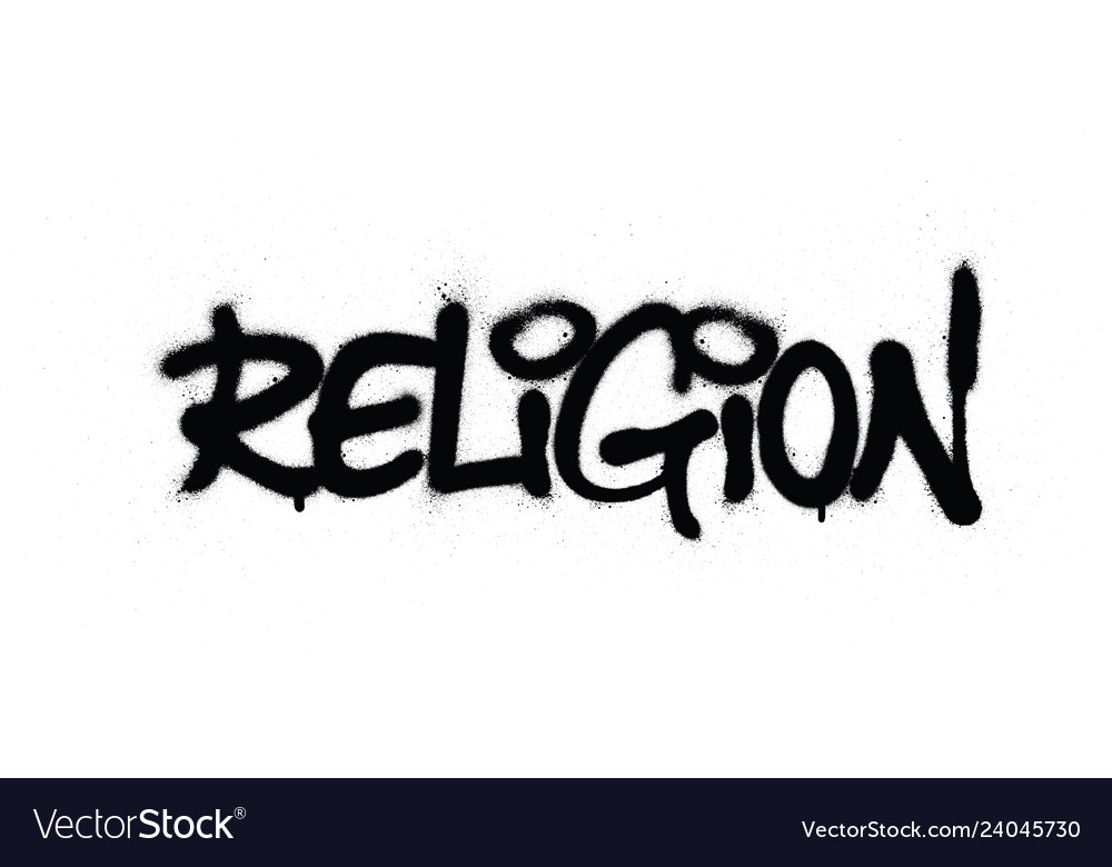 graffiti-religion-word-sprayed-in-black-over-white