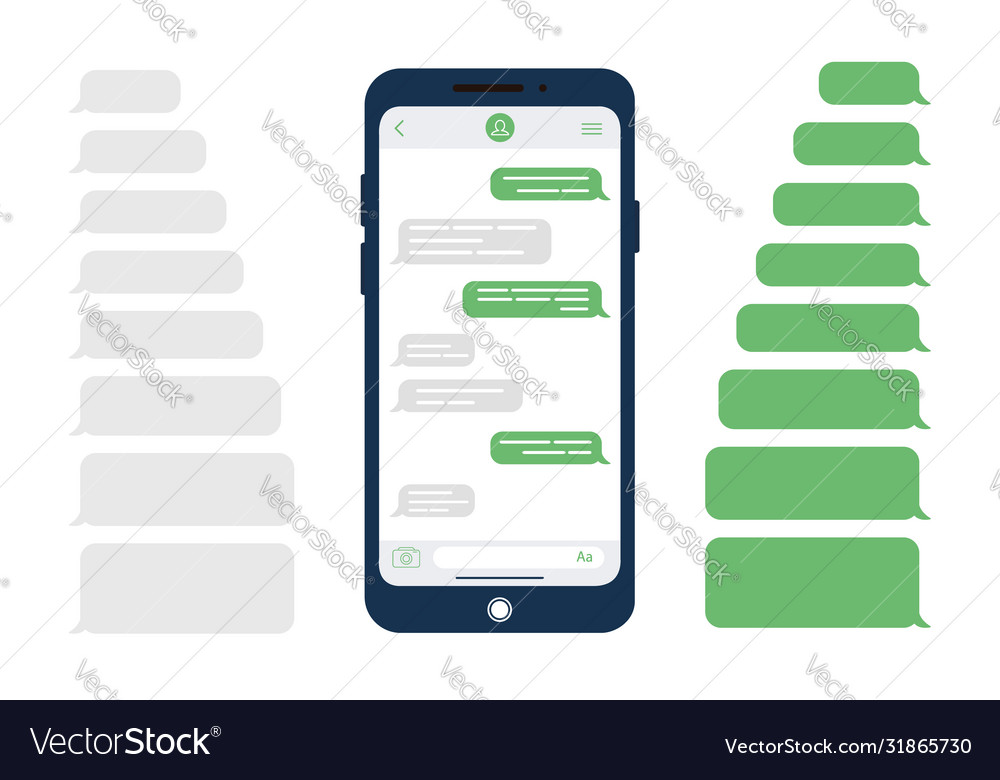Message bubbles design template for messenger vector image Message bubbles design template for messenger