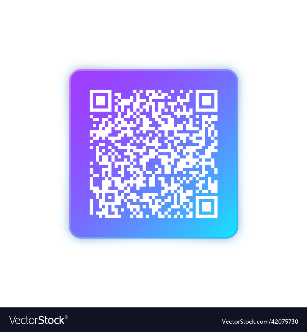 Modern colorful qr code sticker identification Vector Image