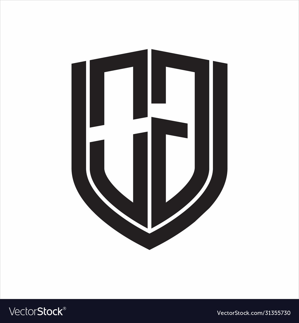 Og logo monogram with emblem shield design Vector Image