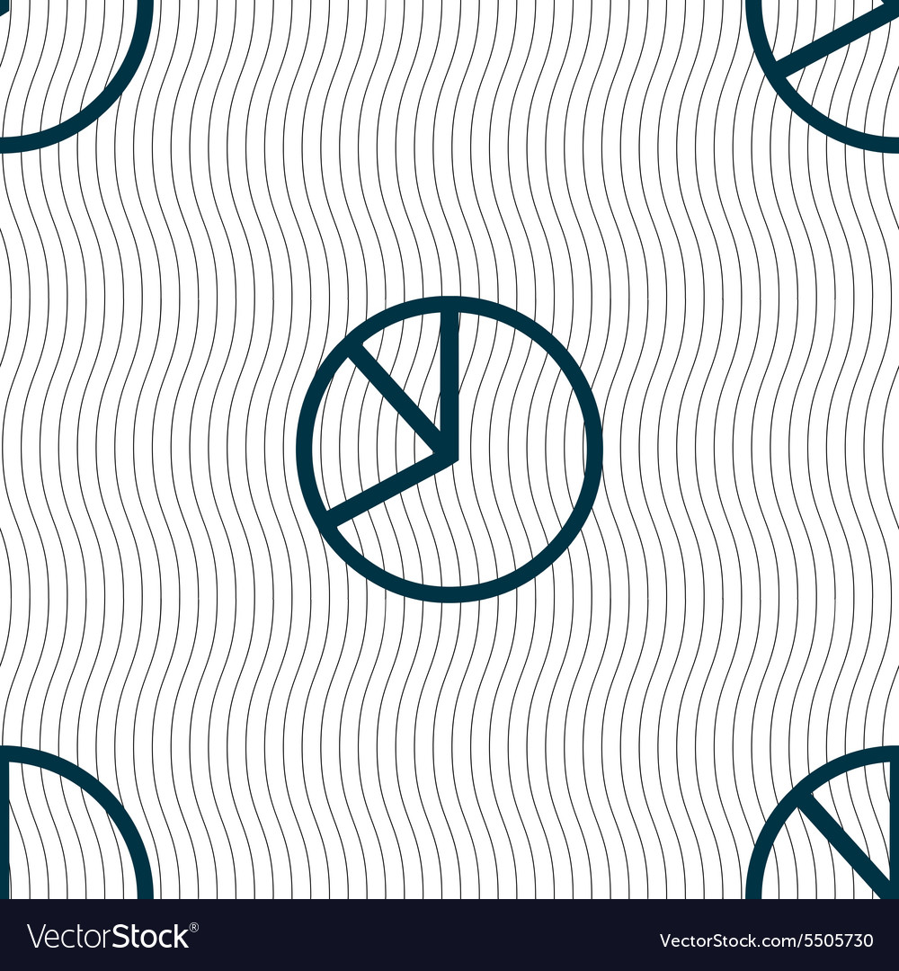 Pie chart graph icon sign seamless pattern