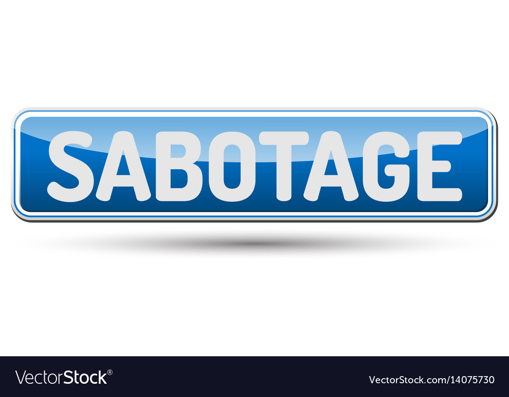 Sabotage - abstract beautiful button with text