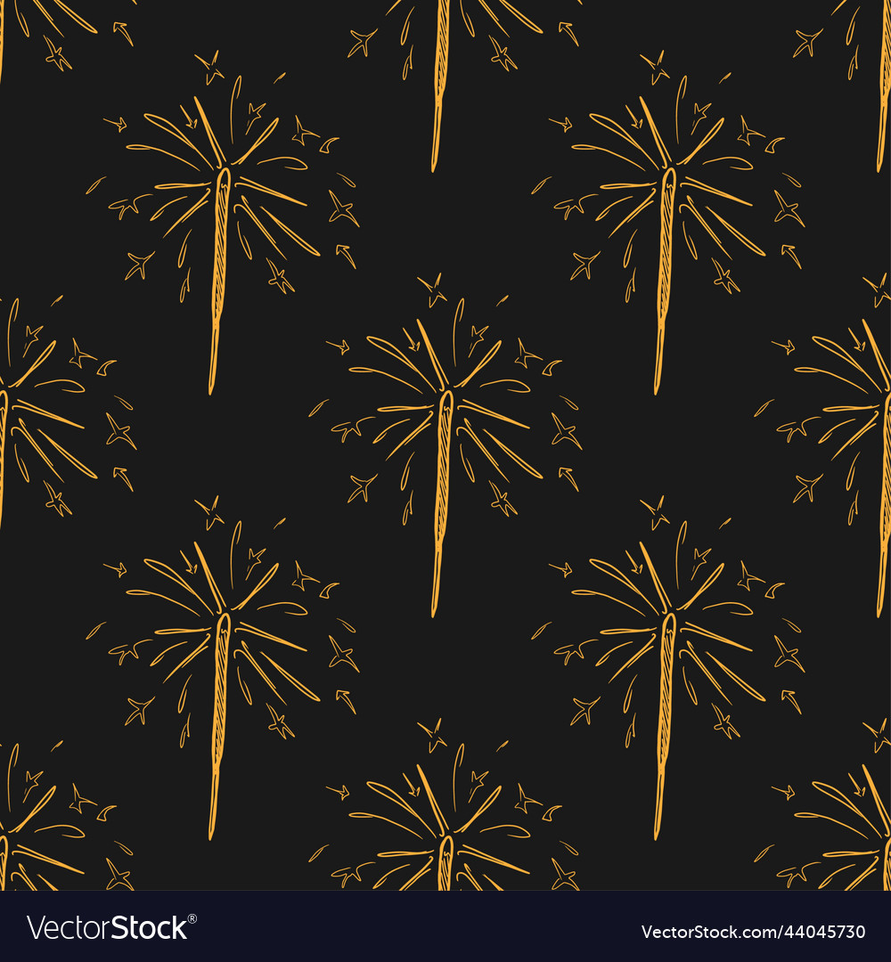 Sparkler seamless pattern for print or web design