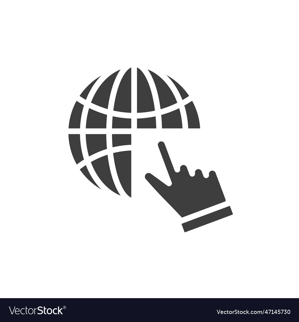 Web cursor icon filled from vector image Web cursor icon filled from