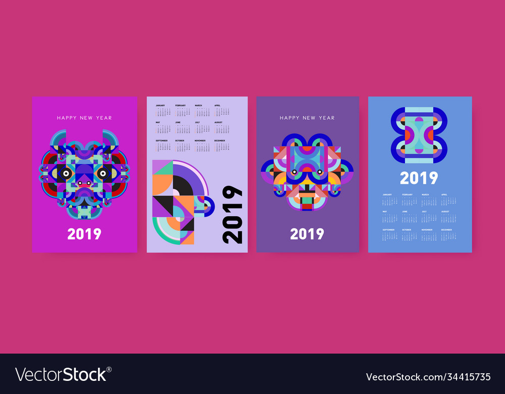 2021 calendar design template with colorful vector image 2021 calendar design template with colorful
