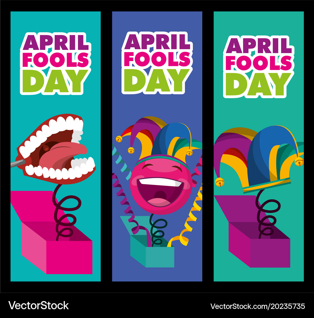 April Fools Day Card Royalty Free Vector Image