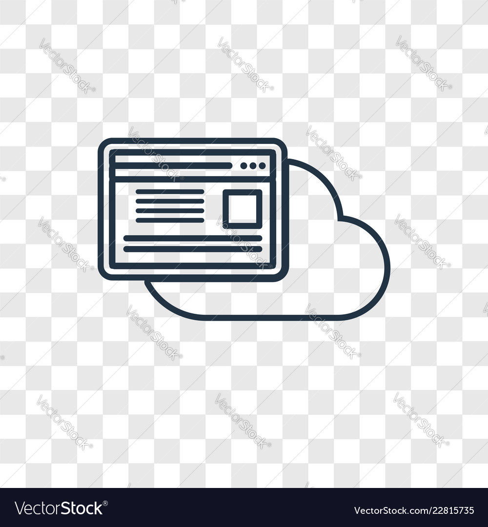 Browser concept linear icon isolated vector image Browser concept linear icon isolated