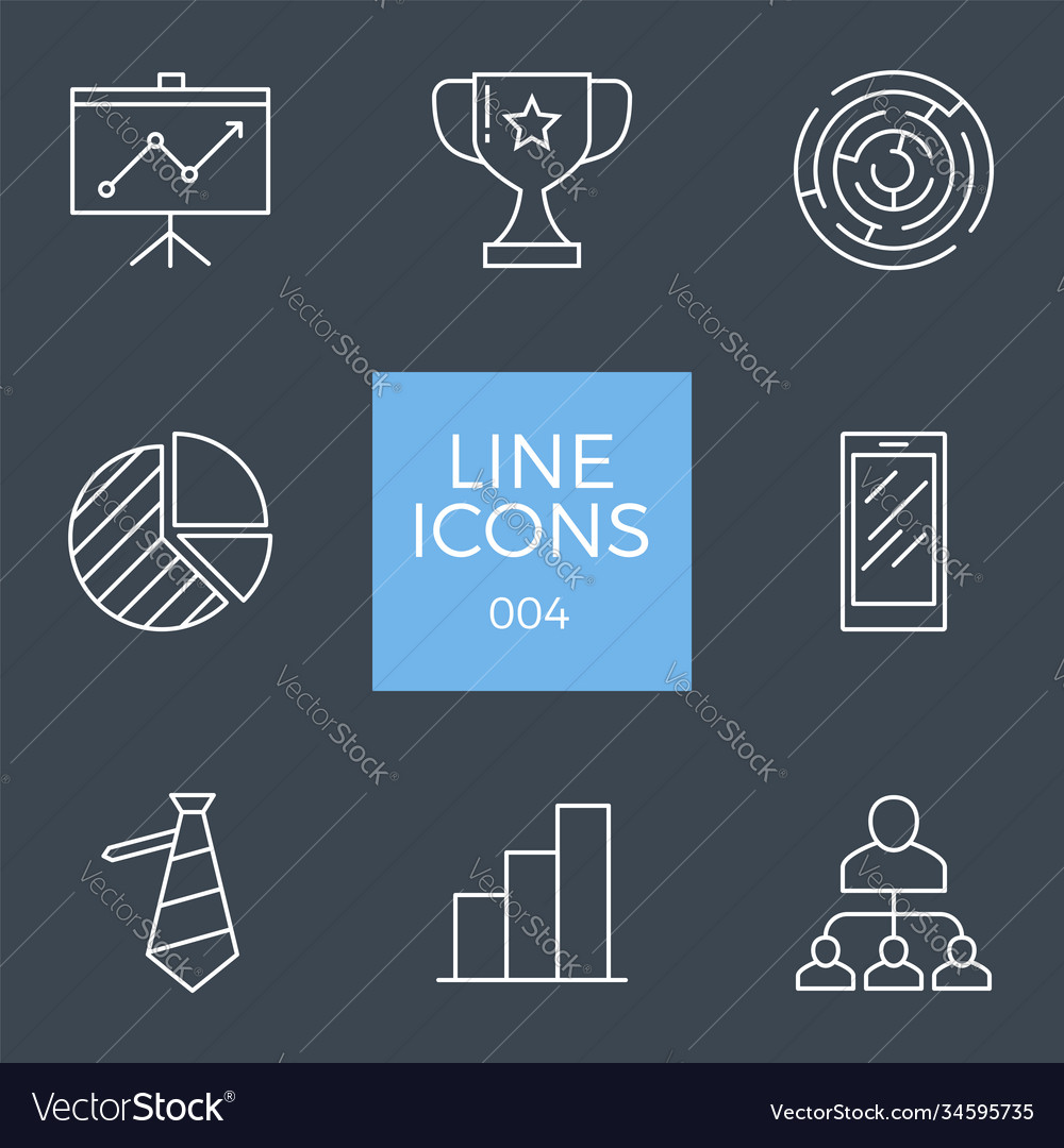 Business related line icons set